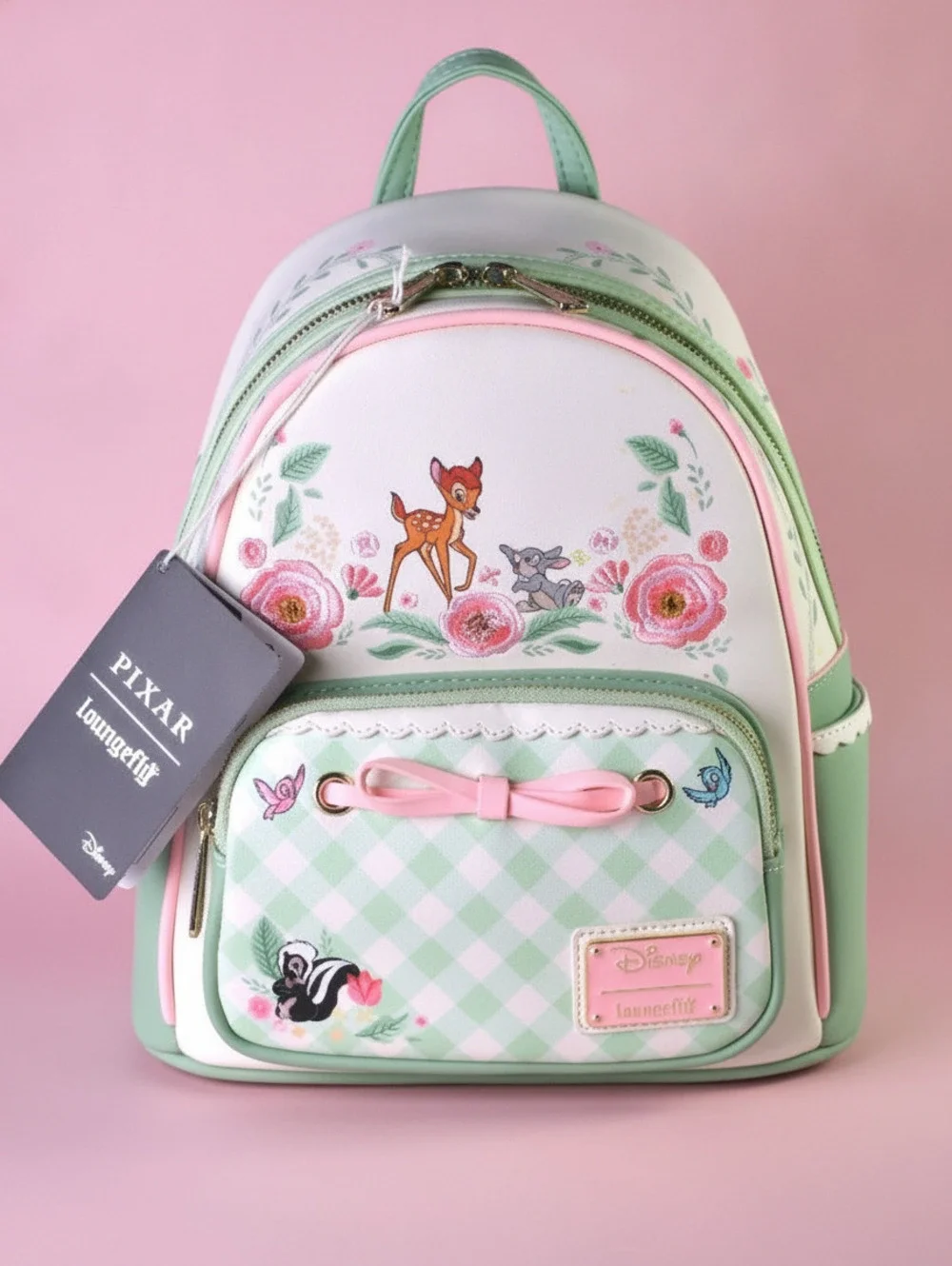 Loungefly Disney Bambi Spring Time Gingham Mini Backpack